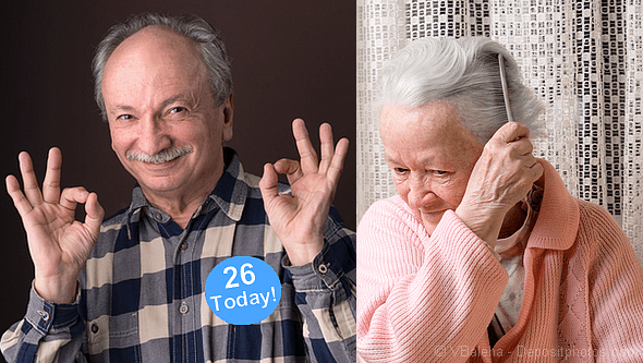 Severe hair loss at an early age can make you look a lot older than you really are. But elderly ladies are more likely to keep their hair Elderly man and lady