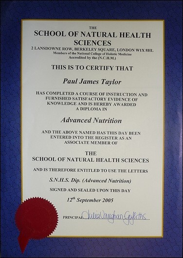 Advanced nutrition diploma 2005 Advanced nutrition diploma 2005